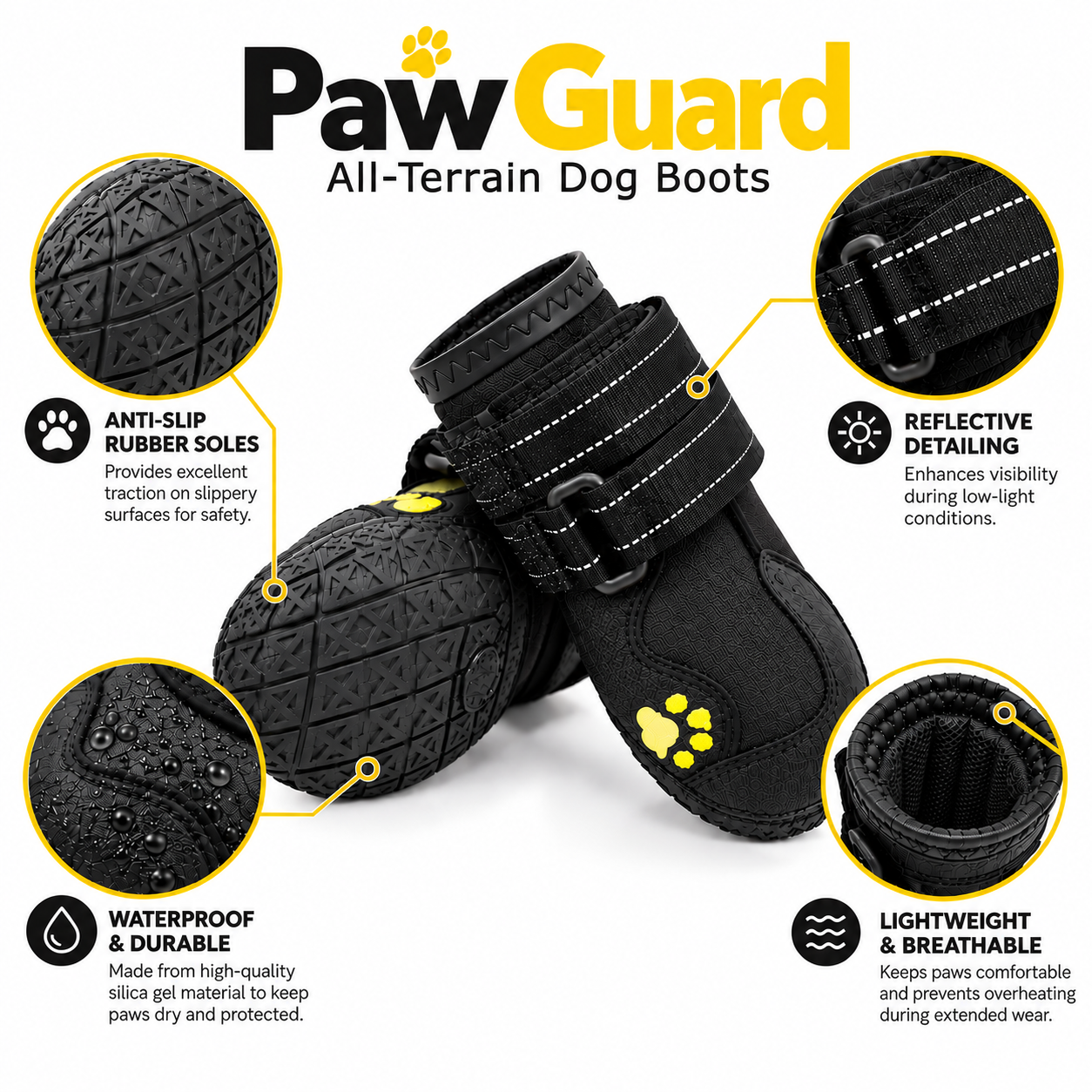 Protective All-Terrain Dog Boots