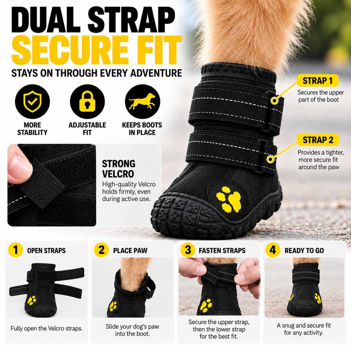 Protective All-Terrain Dog Boots
